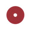 3M Scotch-Brite 17 in. D Non-Woven Natural/Polyester Fiber Buffer Floor Pad Red 5100-17